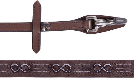 Produktbild von Presteq FaySport Pferdezügel aus Leder mit Clip in Schwarz oder Braun