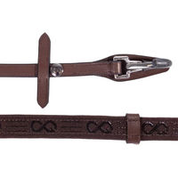 Produktbild von Presteq FaySport Pferdezügel aus Leder mit Clip und Stopps für Vollblut in Schwarz oder Braun