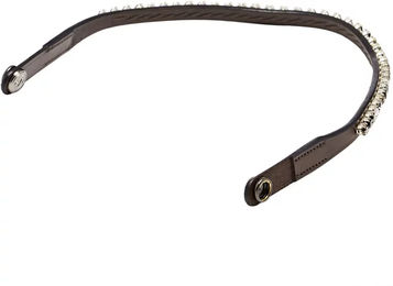 Produktbild von Presteq ShineBright Stirnband für Pferde aus Kunstleder in Braun