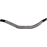 Produktbild von Presteq SparklingStar Stirnband für Pferde aus Leder in Schwarz
