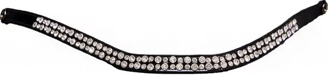 Produktbild von Presteq SparklingStar Stirnband für Pferde aus Leder in Schwarz oder Braun