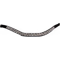 Produktbild von Presteq SparklingStar Stirnband für Pferde aus Leder in Schwarz oder Braun