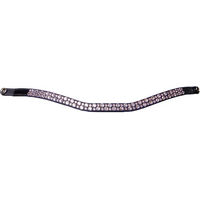 Produktbild von Presteq StarGlow Stirnband für Pferde aus Kunstleder in Schwarz