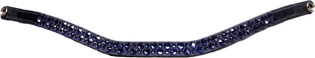 Produktbild von Presteq StarGlow Stirnband für Pferde aus Leder in Schwarz