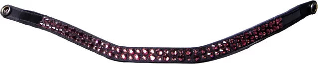 Produktbild von Presteq StarGlow Stirnband für Pferde aus Leder in Schwarz oder Braun