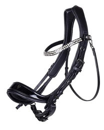 Produktbild von PresTeq Weymouth Trense Fayperform Shine in Schwarz aus Leder Grösse Full