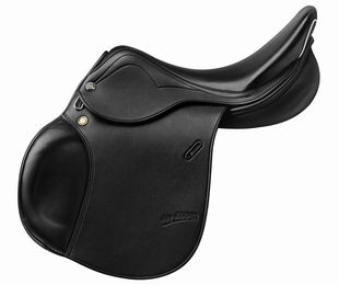 Produktbild von Prestige Joy Jumper Spring Sattel aus Leder Schwarz Doubliert Standard mit Klettpauschen