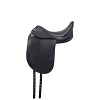 Produktbild von Prestige Sattel PR Philosophy D Pure DR aus Leder in Schwarz mit Klettpauschen und +2cm hinten