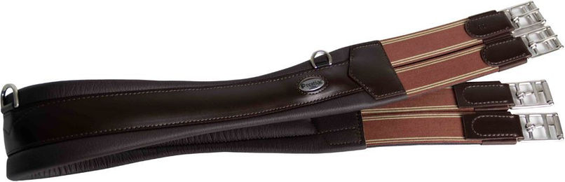 Produktbild von Prestige Sattelgurt PR A4 aus Leder mit beidseitigem Elastik in Braun