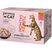 Produktbild von PrimaCat Classic Katzenfutter Sterilized-Mix Stückchen in Soße getreidefrei ohne Zucker 12 x 85 g - 12 x 85 g