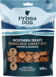 Produktbild von PrimaDog Northern Treats Belohnungssnack für Welpen Rentier und Truthahn getreidefrei 150 g