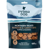 Produktbild von PrimaDog Northern Treats Belohnungssnack für Welpen Rentier und Truthahn getreidefrei 150 g