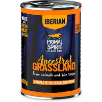 Produktbild von Primal Spirit Iberian Ancestral Grassland Nassfutter mit Schweinefleisch für adulte Hunde 400 g mit hohem Fleischanteil und ohne Konservierungsstoffe