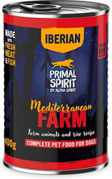 Produktbild von Primal Spirit Iberian Mediterranean Farm Nassfutter Huhn und Schwein getreidefrei für adulte Hunde 400 g