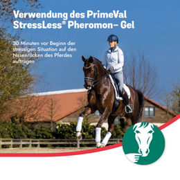PrimeVal Stressless Pheromon-Gel beruhigendes Ergänzungsfuttermittel für Pferde 10 x 5 ml – Bild 1 von 8