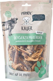 Produktbild von Primox Ochsenziemerenden Naturkauartikel für Welpen aus Rind 325g