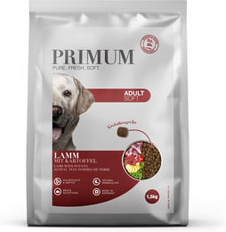 Primum Soft Adult Hundefutter Lamm mit Kartoffel Getreidefrei mit hohem Fleischanteil 1,5 kg – Bild 1 von 6