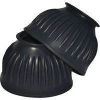 Produktbild von Privilège Equitation Gestreifte Hufglocken aus Gummi Schwarz XXL