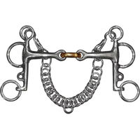 Produktbild von Privilège Equitation Pelhamgebiss für Pferde doppelt gebrochen mit kurzen Schenkeln aus Edelstahl in Silber