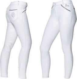 Produktbild von Privilège Equitation Turnierreithose Antibes für Damen in Weiß und Silber aus Baumwolle Größe 40