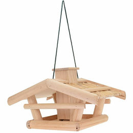 Pro Garden Vogelhaus aus Naturholz als Vogelfutterspender 43x30x25cm – Bild 1 von 2