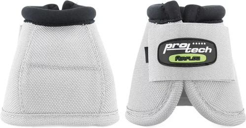 Produktbild von Pro-Tech Hufglocken Gamaschen aus Neopren in Weiß Grau Größe L