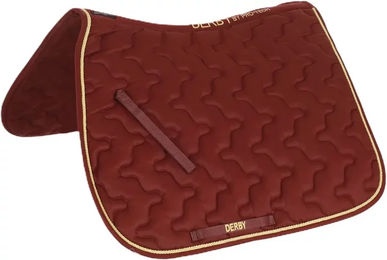 Pro-Tech Sattelunterlage aus Baumwolle für Warmblut in Rot-Gold-Schwarz – Bild 1 von 4