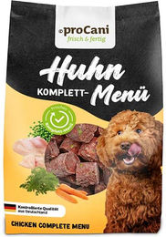 proCani Huhn-Menü-Nuggets Ergänzungsfuttermittel für Hunde mit hohem Fleischanteil ohne Konservierungsstoffe und Zucker 825g – Bild 1 von 2