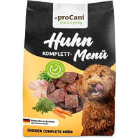 Produktbild von proCani Huhn-Menü-Nuggets Ergänzungsfuttermittel für Hunde mit hohem Fleischanteil ohne Konservierungsstoffe und Zucker 825g