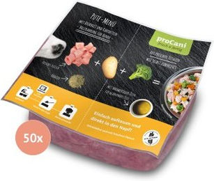 proCani Hundefutter Pute Menü glutenfrei und ohne Zucker 50 x 500 g - 50 x 500 g – Bild 1 von 3