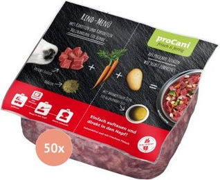 proCani Hundefutter Rind Menü glutenfrei und zuckerfrei 50 x 500 g - 50 x 500 g – Bild 1 von 2