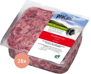 proCani Hundefutter Rind pur monoprotein und getreidefrei 28 x 500 g - 28 x 500 g – Bild 1 von 4