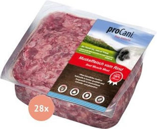 proCani Hundefutter Rindmuskelfleisch Monoprotein ohne Zusatzstoffe 28x500 g - 28 x 500 g – Bild 1 von 3