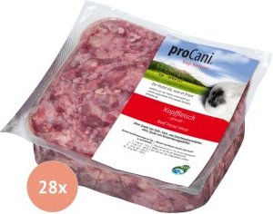 proCani Kopffleisch Rind für Hunde mit hohem Fleischanteil glutenfrei 28 x 500 g - 28 x 500 g – Bild 1 von 4