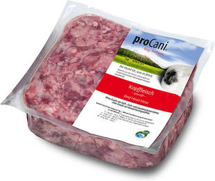 proCani Kopffleisch Rind und Kalb getreidefrei und glutenfrei 500g – Bild 1 von 2