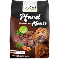 Produktbild von proCani Pferd-Menü-Nuggets Ergänzungsfuttermittel für Hunde Monoprotein ohne Konservierungsstoffe und Zucker 825g