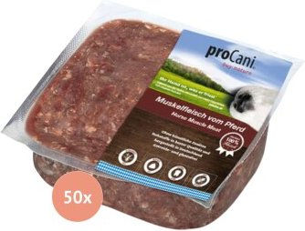 proCani Pferdemuskelfleisch Monoprotein Light für Pferde 50x500 g - 50 x 500 g – Bild 1 von 3