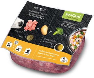 proCani Pute Menü Ergänzungsfuttermittel für Hunde Monoprotein glutenfrei ohne Zucker 500g – Bild 1 von 2