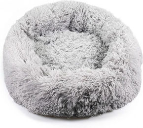 Procyon Flauschi Hundebett in Donutform aus Plüsch Grau 60 cm – Bild 1 von 2