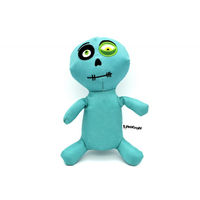 Produktbild von Procyon Hundespielzeug Monster Zombie Quietschspielzeug aus Plüsch in Türkis