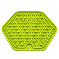 Produktbild von Procyon Ladi-Mat Schleckmatte Hexagon aus Silikon Grün 22 cm - 22 cm