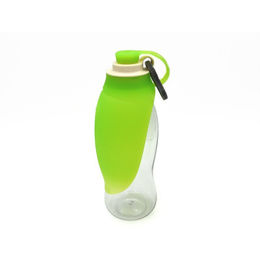 Procyon Reise-Trinkflasche für Hunde mit Silikon-Futternapf in Grün - 0,6 l – Bild 1 von 6
