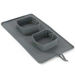 PROCYON Rollbarer Doppel-Napf aus Silikon in Grau – Bild 1 von 3