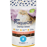 Produktbild von ProDen PlaqueOff Dental Bites Zahnpflege Leckerli für Katzen mit Lachs 60 g