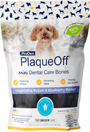ProDen PlaqueOff Dental Care Bones Mini Zahnpflege-Kauknochen für Hunde mit Gemüse und Blaubeere, getreidefrei und glutenfrei, 340 g - 20 x 17 g – Bild 1 von 11
