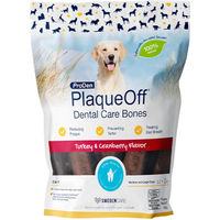 Produktbild von ProDen PlaqueOff Dental Care Bones Truthahn Zahnpflege-Snack für Hunde getreidefrei und glutenfrei 482 g - 482 g