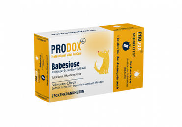 Produktbild von PRODOX Schnelltest Babesiose Antikörper für alle Altersstufen und Größen