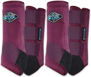 Professional's Choice 2XCOOL Sport-Medizin-Hufstiefel für Pferde, atmungsaktiv und schützend, 4er-Pack, Weinrot, Mittelgröße – Bild 1 von 1
