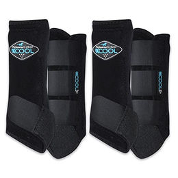 Professional's Choice 2XCOOL Sport-Medizin-Hufstiefel und Vorderbeingamaschen für Pferde 4er-Pack Größe M Schwarz – Bild 1 von 1