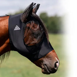 Professional's Choice Comfort-Fit Fliegenmaske für Vollblut Pferde in Schwarz Cob-Größe - 1 Stk. – Bild 1 von 2